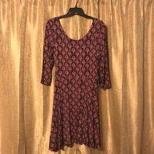 Express floral print skater mini dress